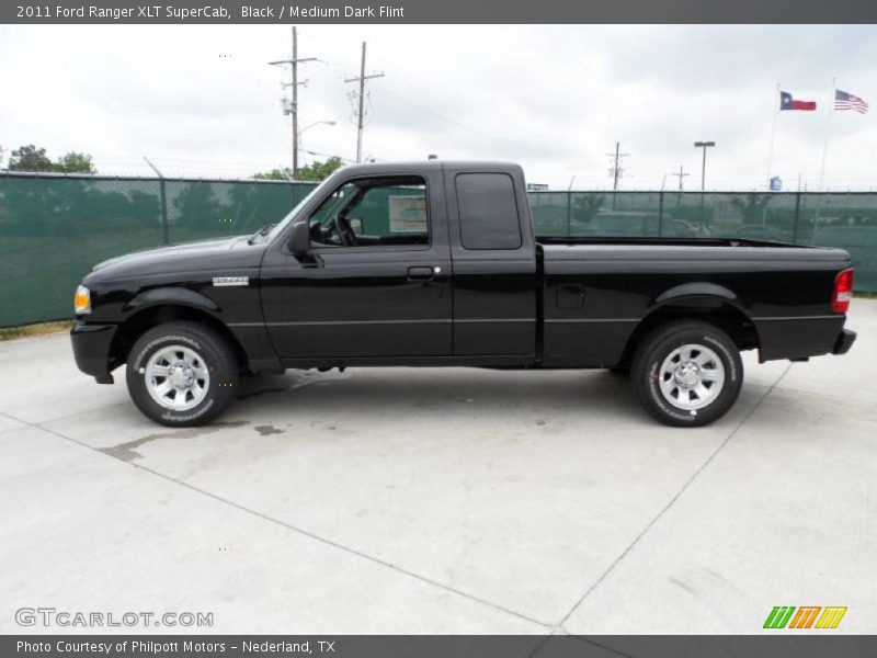 Black / Medium Dark Flint 2011 Ford Ranger XLT SuperCab