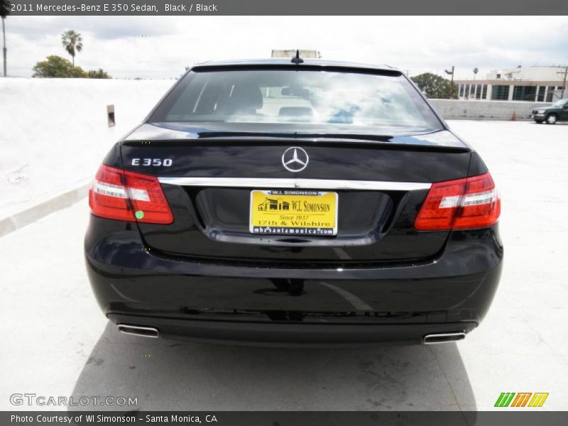 Black / Black 2011 Mercedes-Benz E 350 Sedan