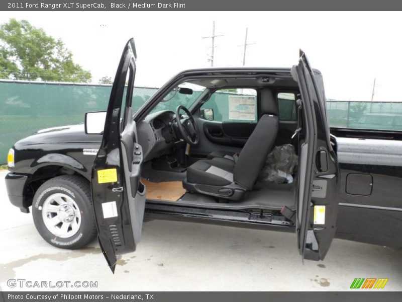 Black / Medium Dark Flint 2011 Ford Ranger XLT SuperCab