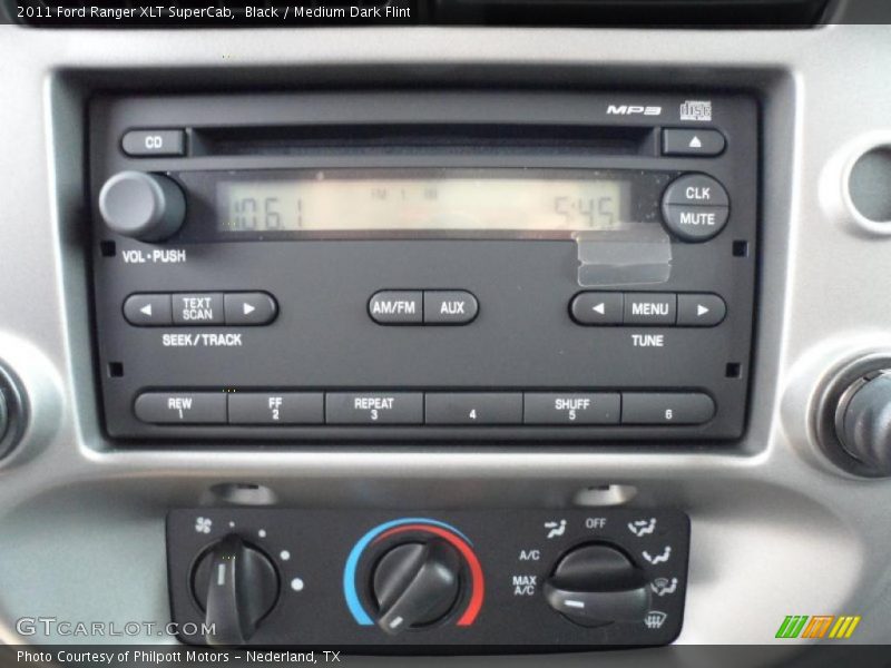 Black / Medium Dark Flint 2011 Ford Ranger XLT SuperCab