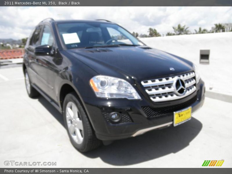 Black / Black 2011 Mercedes-Benz ML 350