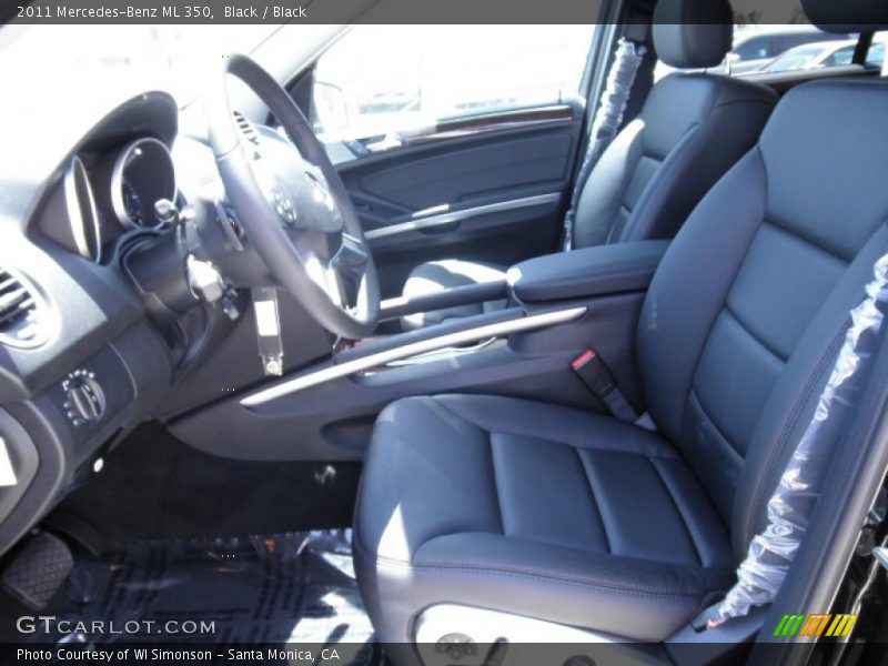 Black / Black 2011 Mercedes-Benz ML 350