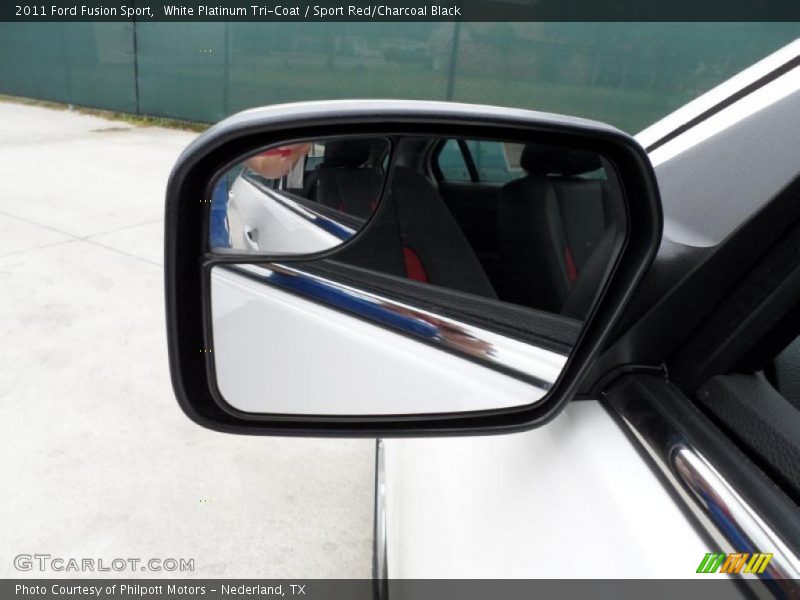 White Platinum Tri-Coat / Sport Red/Charcoal Black 2011 Ford Fusion Sport
