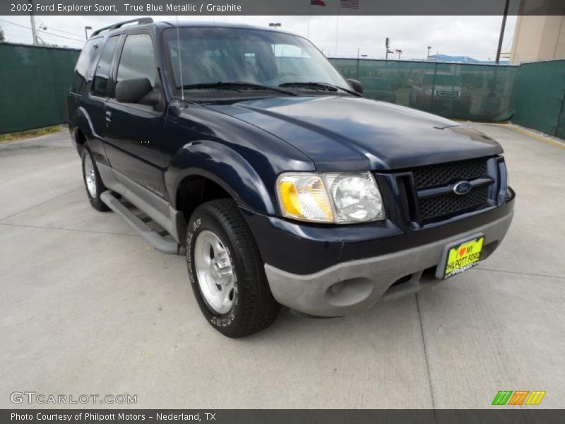 True Blue Metallic / Graphite 2002 Ford Explorer Sport