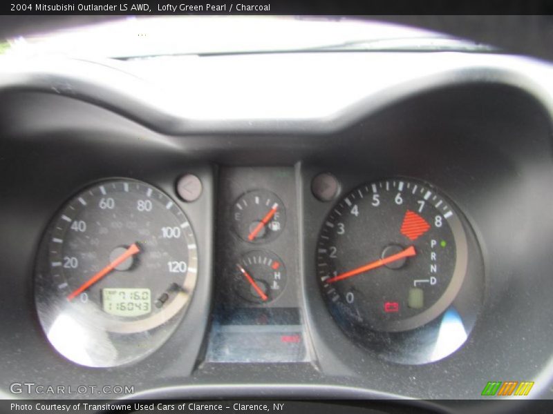 Lofty Green Pearl / Charcoal 2004 Mitsubishi Outlander LS AWD