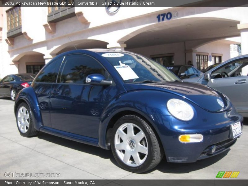 Galactic Blue Metallic / Cream 2003 Volkswagen New Beetle GLX 1.8T Convertible
