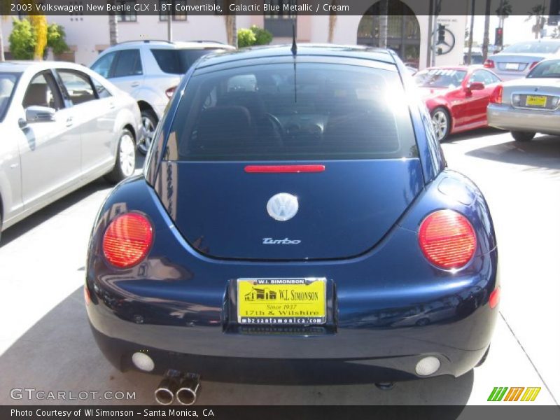 Galactic Blue Metallic / Cream 2003 Volkswagen New Beetle GLX 1.8T Convertible