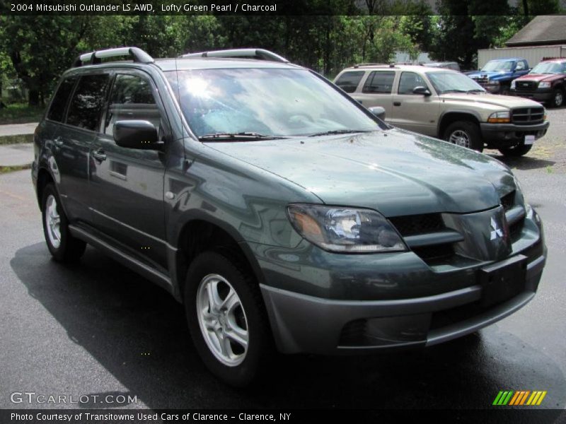 Lofty Green Pearl / Charcoal 2004 Mitsubishi Outlander LS AWD