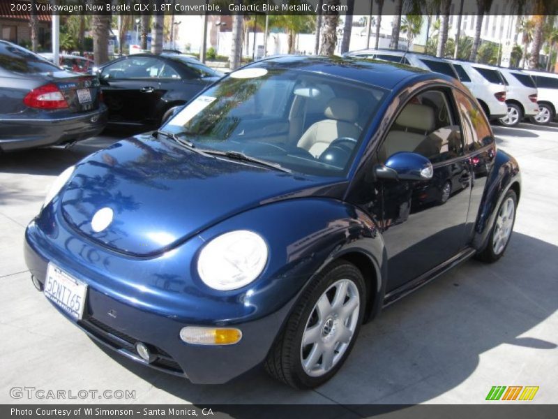 Galactic Blue Metallic / Cream 2003 Volkswagen New Beetle GLX 1.8T Convertible