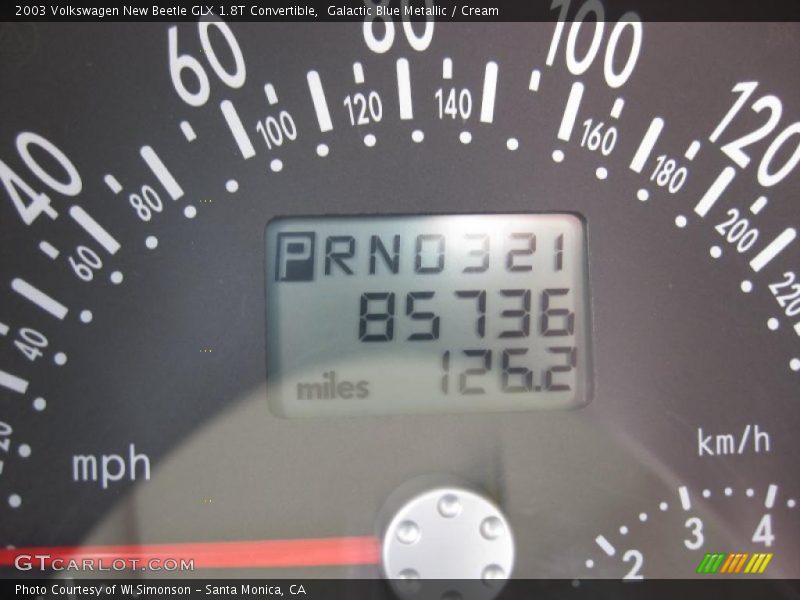 Galactic Blue Metallic / Cream 2003 Volkswagen New Beetle GLX 1.8T Convertible