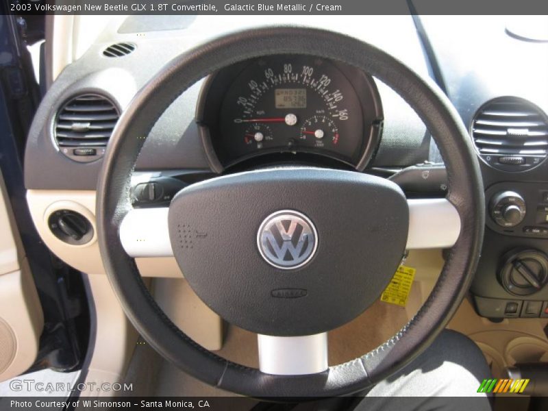 Galactic Blue Metallic / Cream 2003 Volkswagen New Beetle GLX 1.8T Convertible