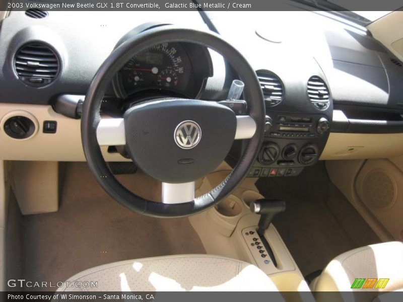 Galactic Blue Metallic / Cream 2003 Volkswagen New Beetle GLX 1.8T Convertible