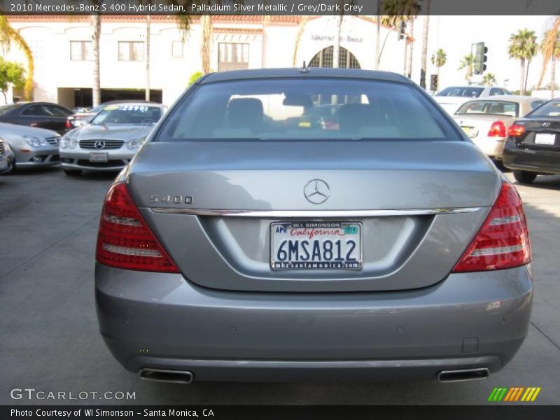 Palladium Silver Metallic / Grey/Dark Grey 2010 Mercedes-Benz S 400 Hybrid Sedan