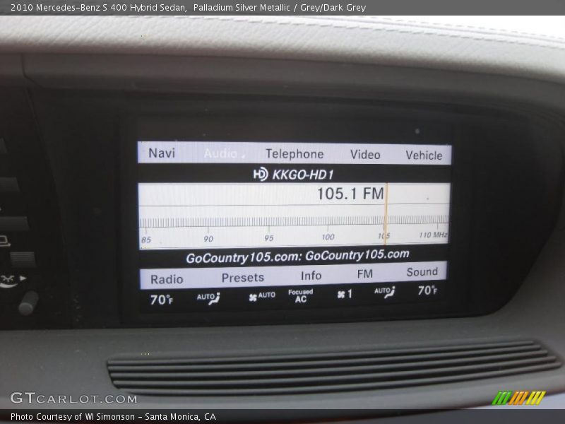 Palladium Silver Metallic / Grey/Dark Grey 2010 Mercedes-Benz S 400 Hybrid Sedan