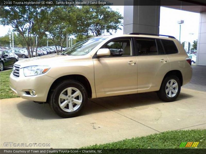 Sandy Beach Metallic / Sand Beige 2010 Toyota Highlander SE 4WD