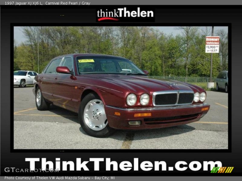 Carnival Red Pearl / Gray 1997 Jaguar XJ XJ6 L