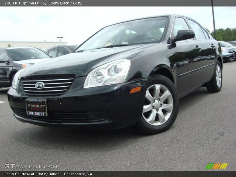 Ebony Black / Gray 2008 Kia Optima LX V6