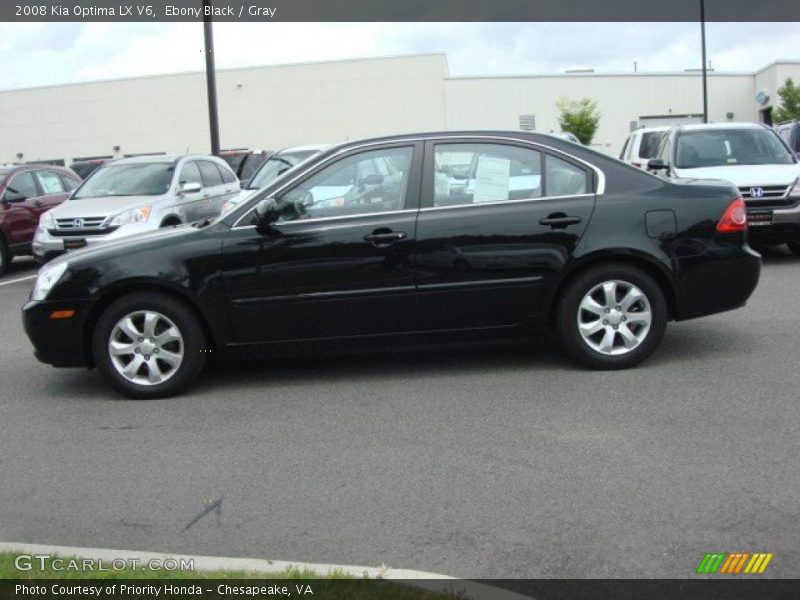 Ebony Black / Gray 2008 Kia Optima LX V6