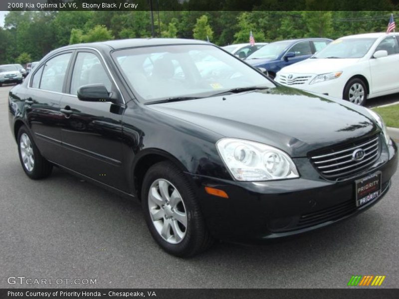 Ebony Black / Gray 2008 Kia Optima LX V6