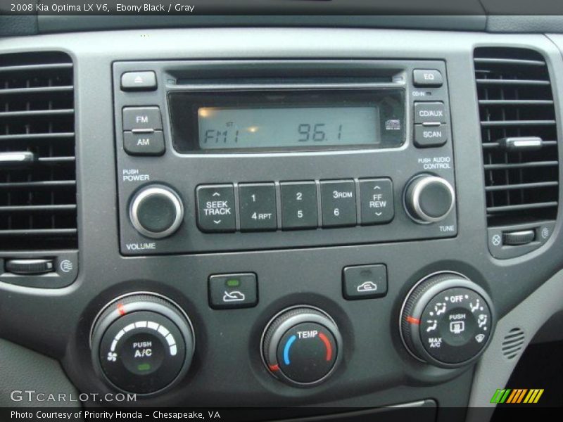 Ebony Black / Gray 2008 Kia Optima LX V6