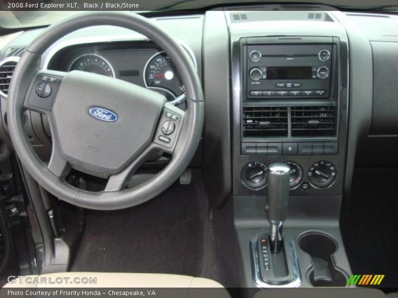 Black / Black/Stone 2008 Ford Explorer XLT