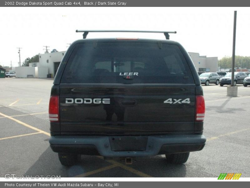 Black / Dark Slate Gray 2002 Dodge Dakota Sport Quad Cab 4x4