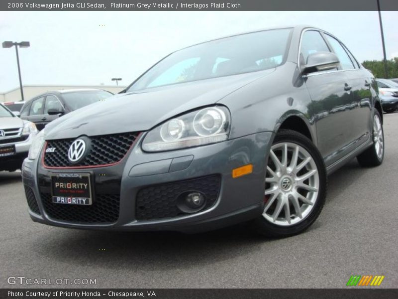 Platinum Grey Metallic / Interlagos Plaid Cloth 2006 Volkswagen Jetta GLI Sedan