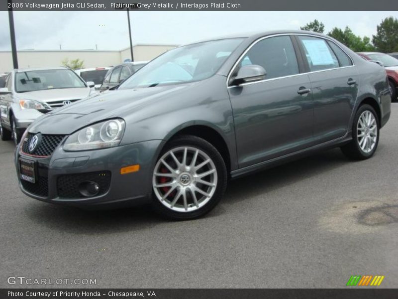 Platinum Grey Metallic / Interlagos Plaid Cloth 2006 Volkswagen Jetta GLI Sedan