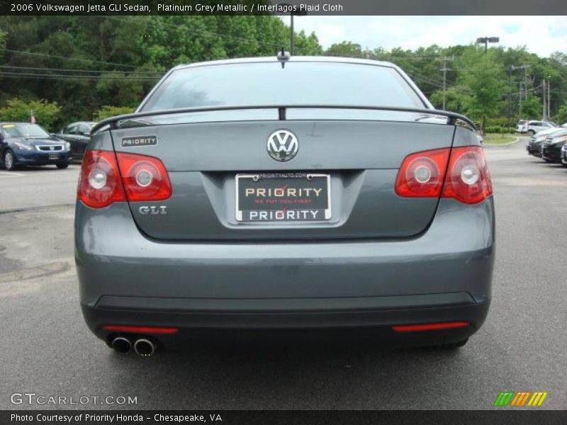 Platinum Grey Metallic / Interlagos Plaid Cloth 2006 Volkswagen Jetta GLI Sedan