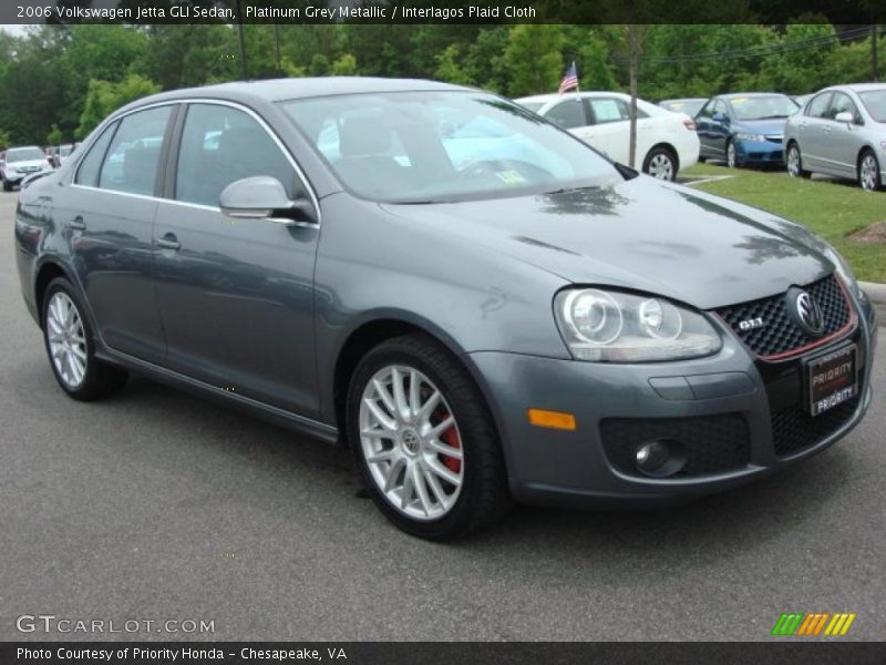 Platinum Grey Metallic / Interlagos Plaid Cloth 2006 Volkswagen Jetta GLI Sedan