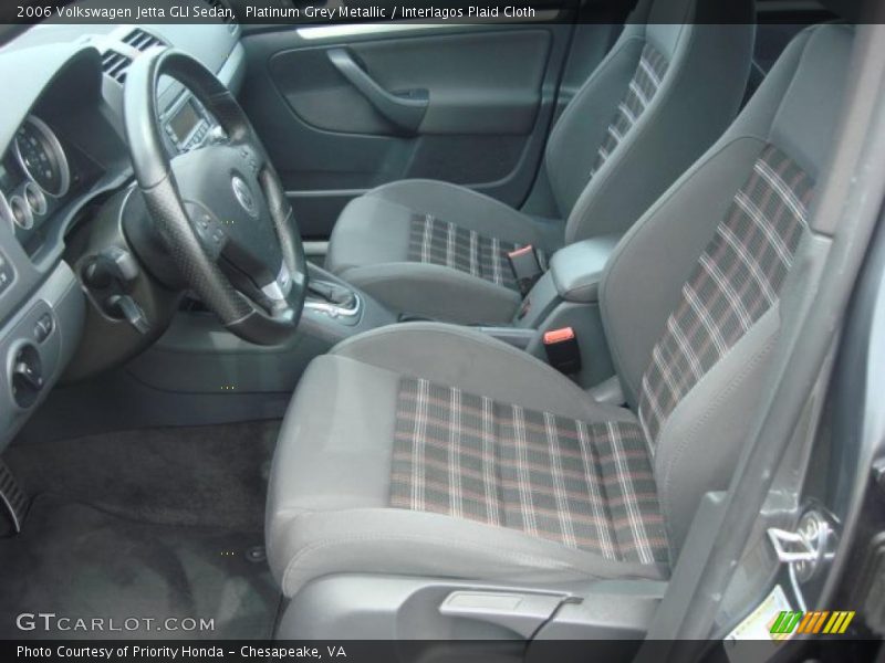 Platinum Grey Metallic / Interlagos Plaid Cloth 2006 Volkswagen Jetta GLI Sedan