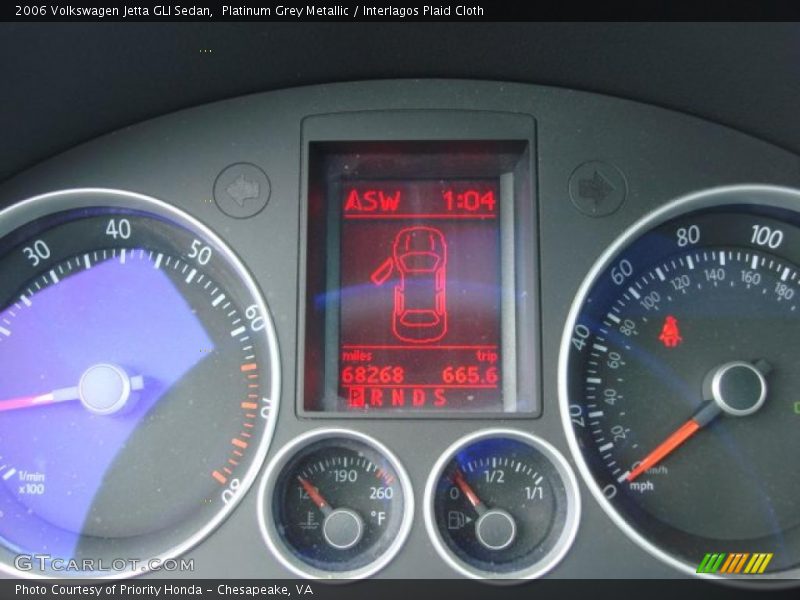 Platinum Grey Metallic / Interlagos Plaid Cloth 2006 Volkswagen Jetta GLI Sedan