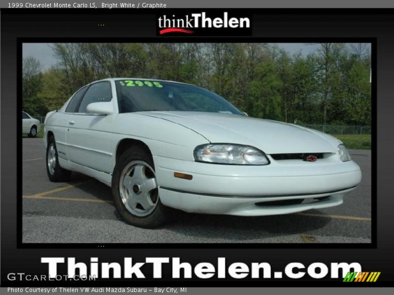 Bright White / Graphite 1999 Chevrolet Monte Carlo LS