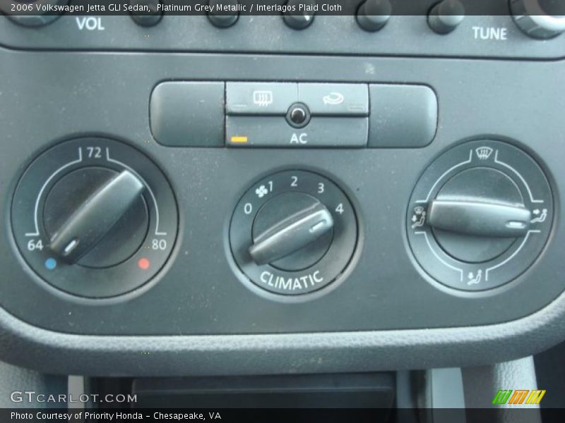 Controls of 2006 Jetta GLI Sedan