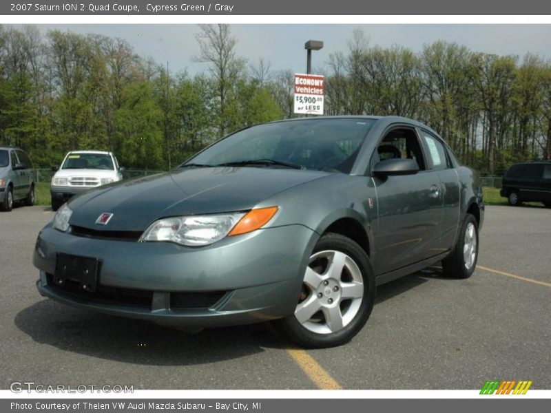 Cypress Green / Gray 2007 Saturn ION 2 Quad Coupe