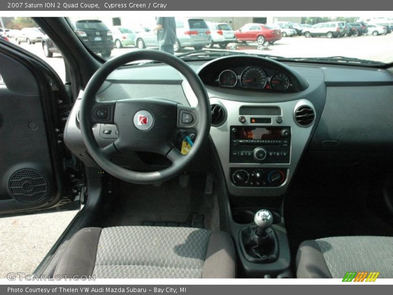 Cypress Green / Gray 2007 Saturn ION 2 Quad Coupe