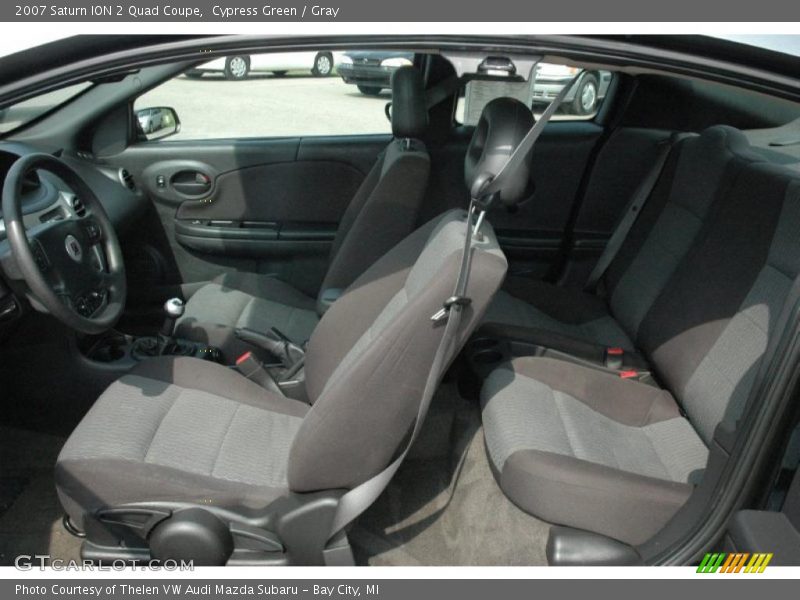 Cypress Green / Gray 2007 Saturn ION 2 Quad Coupe
