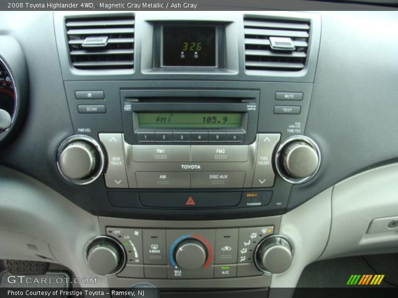 Magnetic Gray Metallic / Ash Gray 2008 Toyota Highlander 4WD