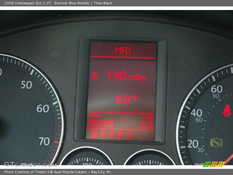 Eismeer Blue Metallic / Titan Black 2008 Volkswagen Eos 2.0T