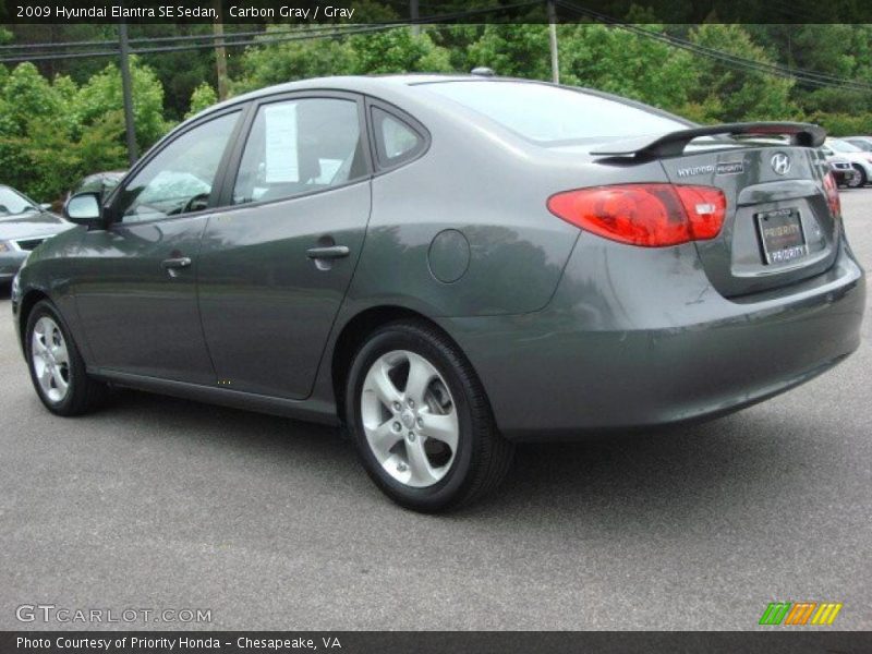 Carbon Gray / Gray 2009 Hyundai Elantra SE Sedan