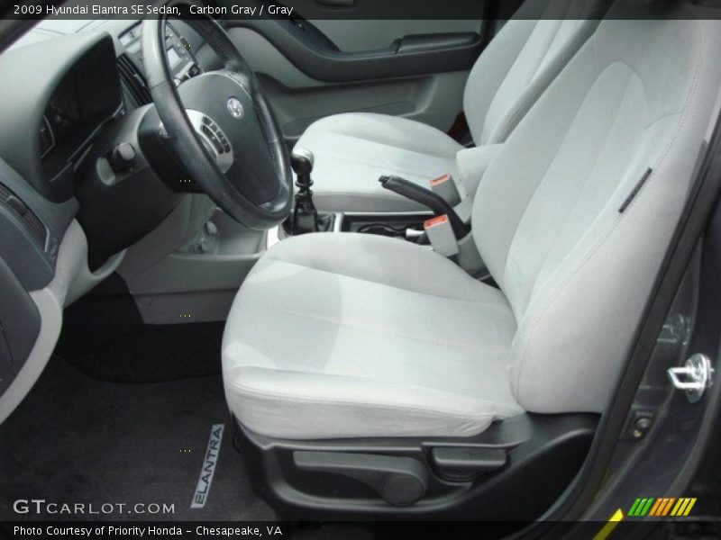 Carbon Gray / Gray 2009 Hyundai Elantra SE Sedan