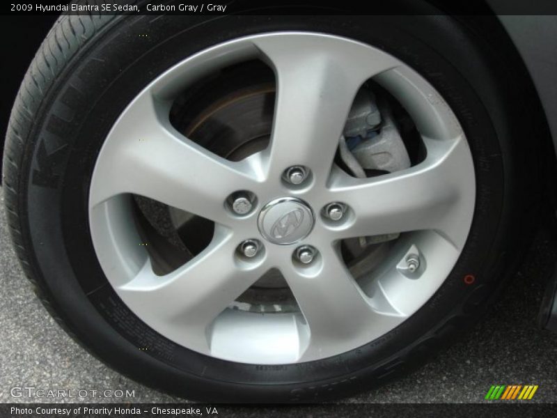 Carbon Gray / Gray 2009 Hyundai Elantra SE Sedan
