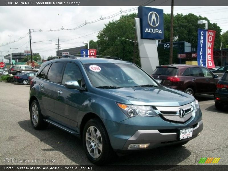 Steel Blue Metallic / Ebony 2008 Acura MDX