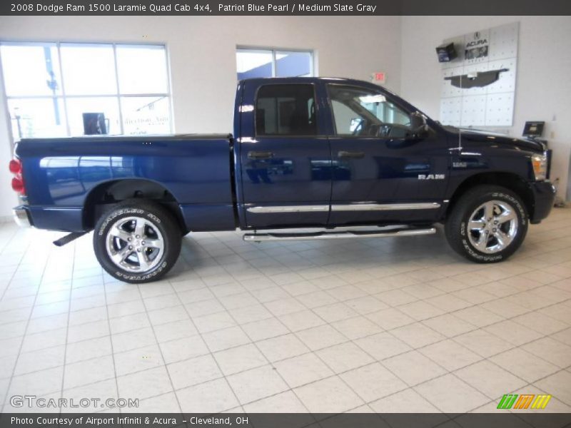Patriot Blue Pearl / Medium Slate Gray 2008 Dodge Ram 1500 Laramie Quad Cab 4x4
