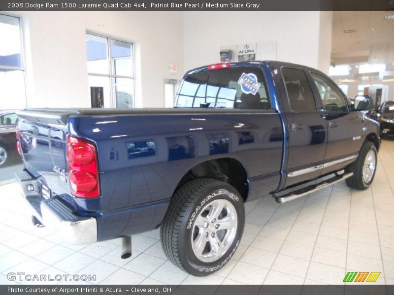 Patriot Blue Pearl / Medium Slate Gray 2008 Dodge Ram 1500 Laramie Quad Cab 4x4