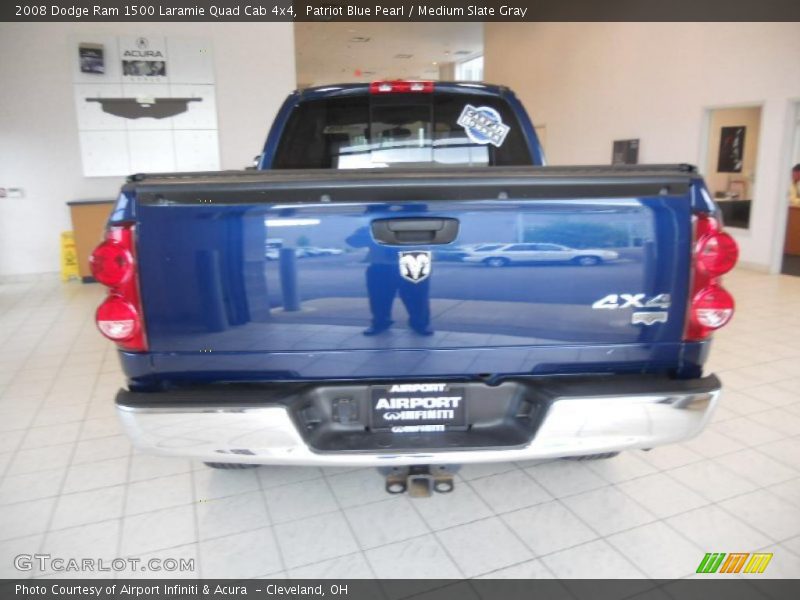 Patriot Blue Pearl / Medium Slate Gray 2008 Dodge Ram 1500 Laramie Quad Cab 4x4