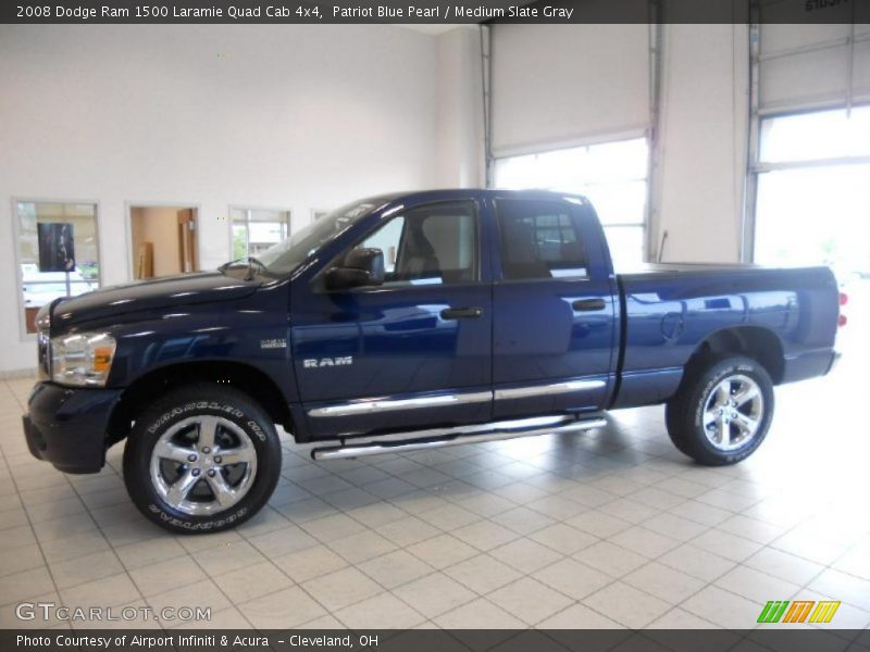 Patriot Blue Pearl / Medium Slate Gray 2008 Dodge Ram 1500 Laramie Quad Cab 4x4