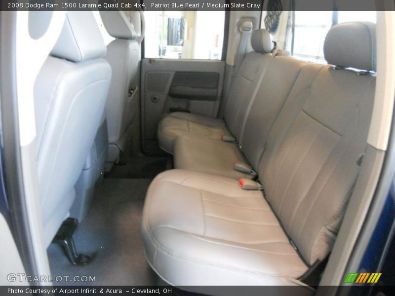 Patriot Blue Pearl / Medium Slate Gray 2008 Dodge Ram 1500 Laramie Quad Cab 4x4