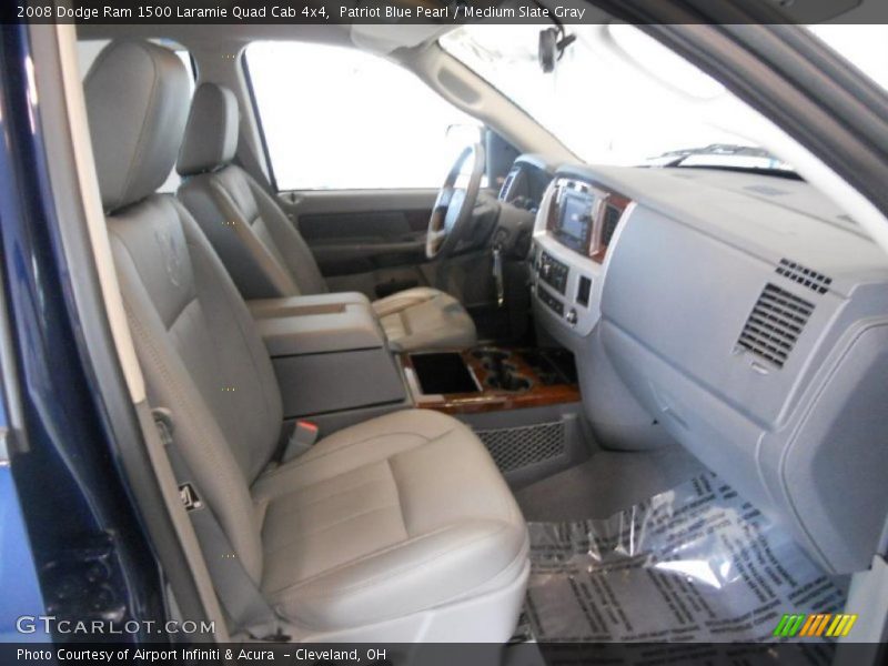 Patriot Blue Pearl / Medium Slate Gray 2008 Dodge Ram 1500 Laramie Quad Cab 4x4