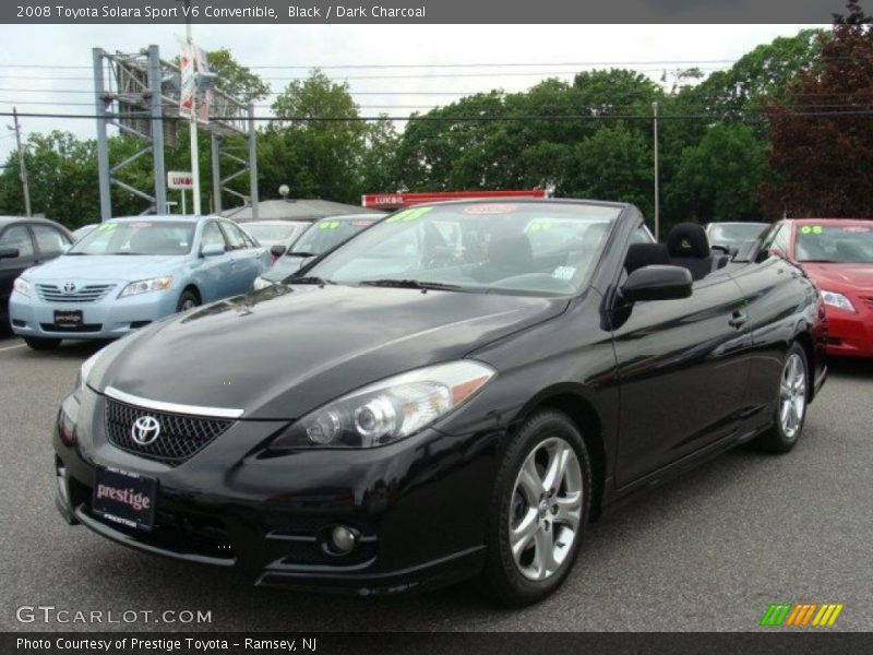 Black / Dark Charcoal 2008 Toyota Solara Sport V6 Convertible